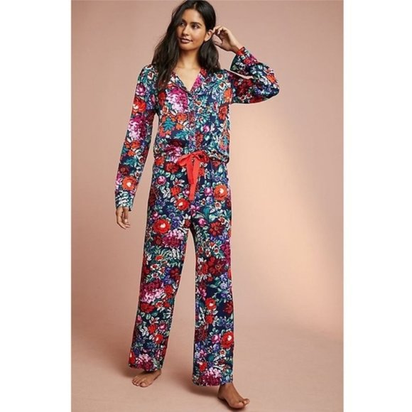 Anthropologie Other - ANTHROPOLOGIE Floreat Silky Floral Pajama Set